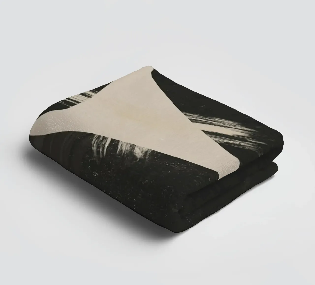 Geometric negative space towel by Little Dean