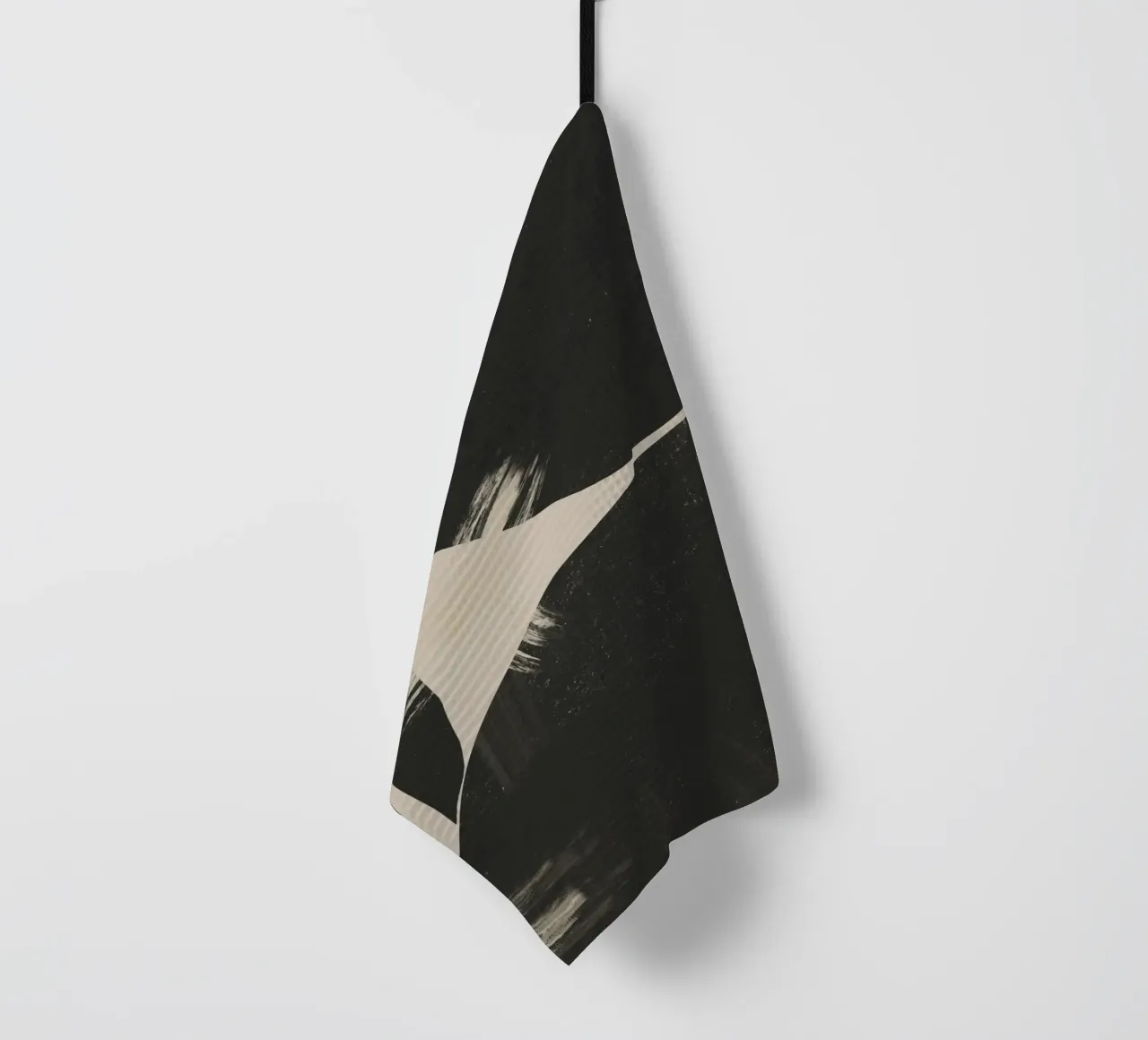 Geometric negative space tea towel by Little Dean