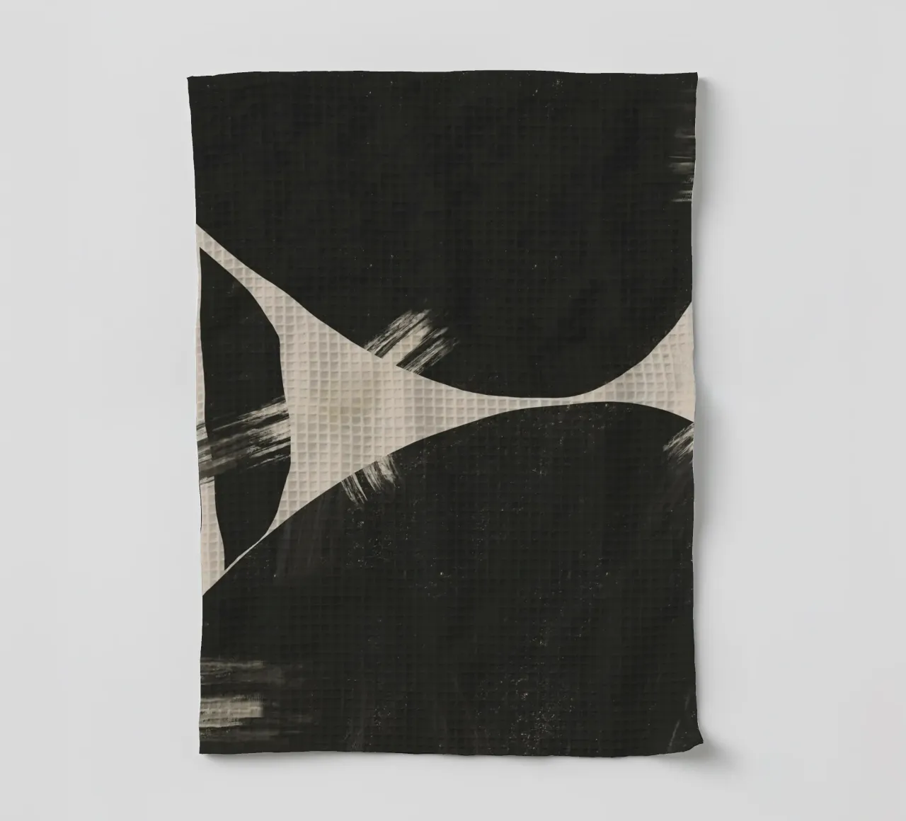Geometric negative space tea towel by Little Dean