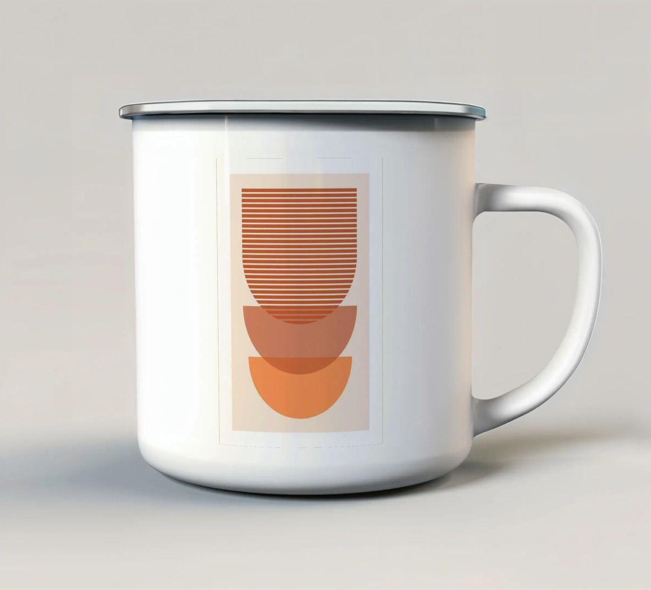 semicerchi geometrici tazza in smalto da Ron Bale