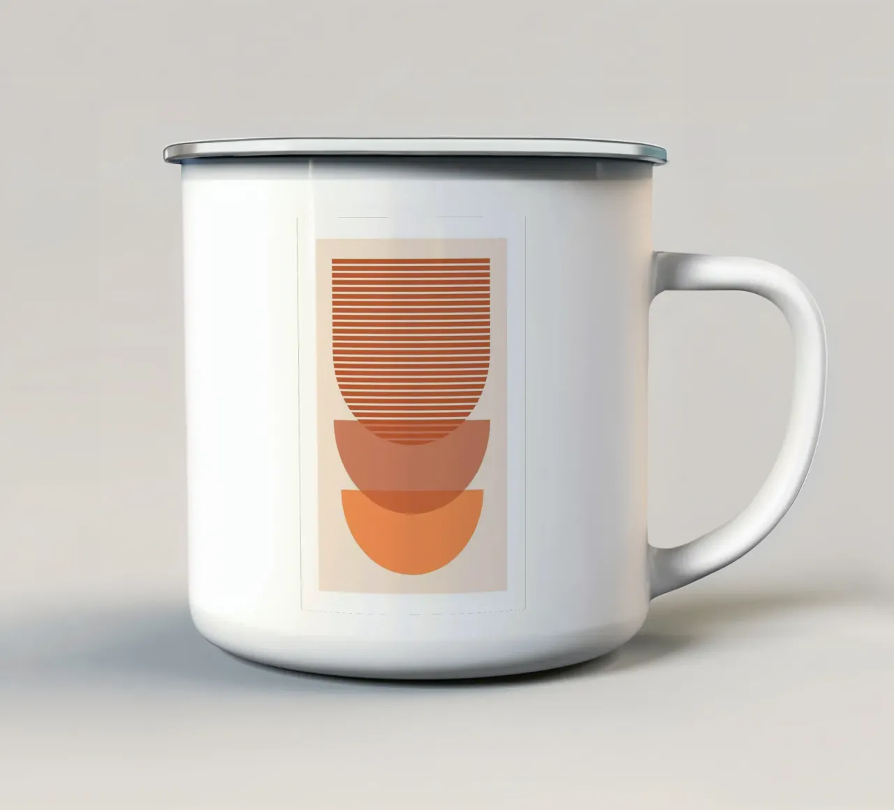 semicerchi geometrici tazza in smalto da Ron Bale