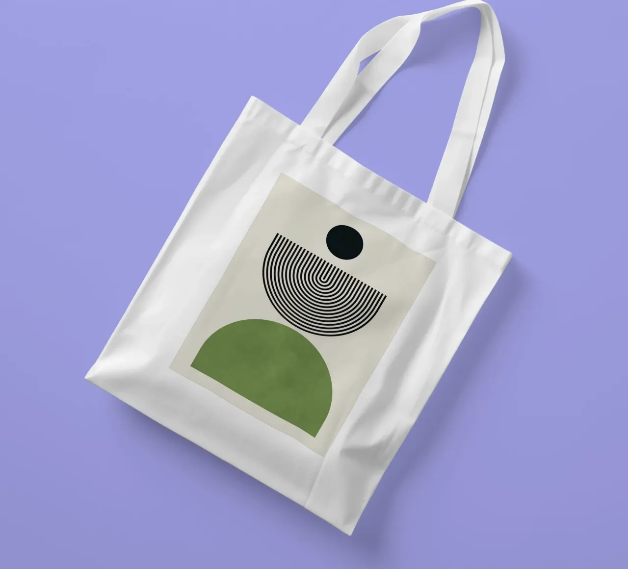 semi-circle tote bag by Ron Bale