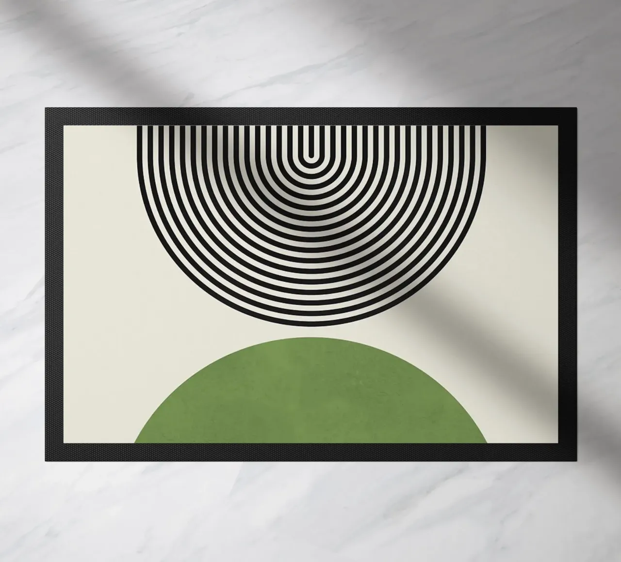 semi-circle doormat by Ron Bale