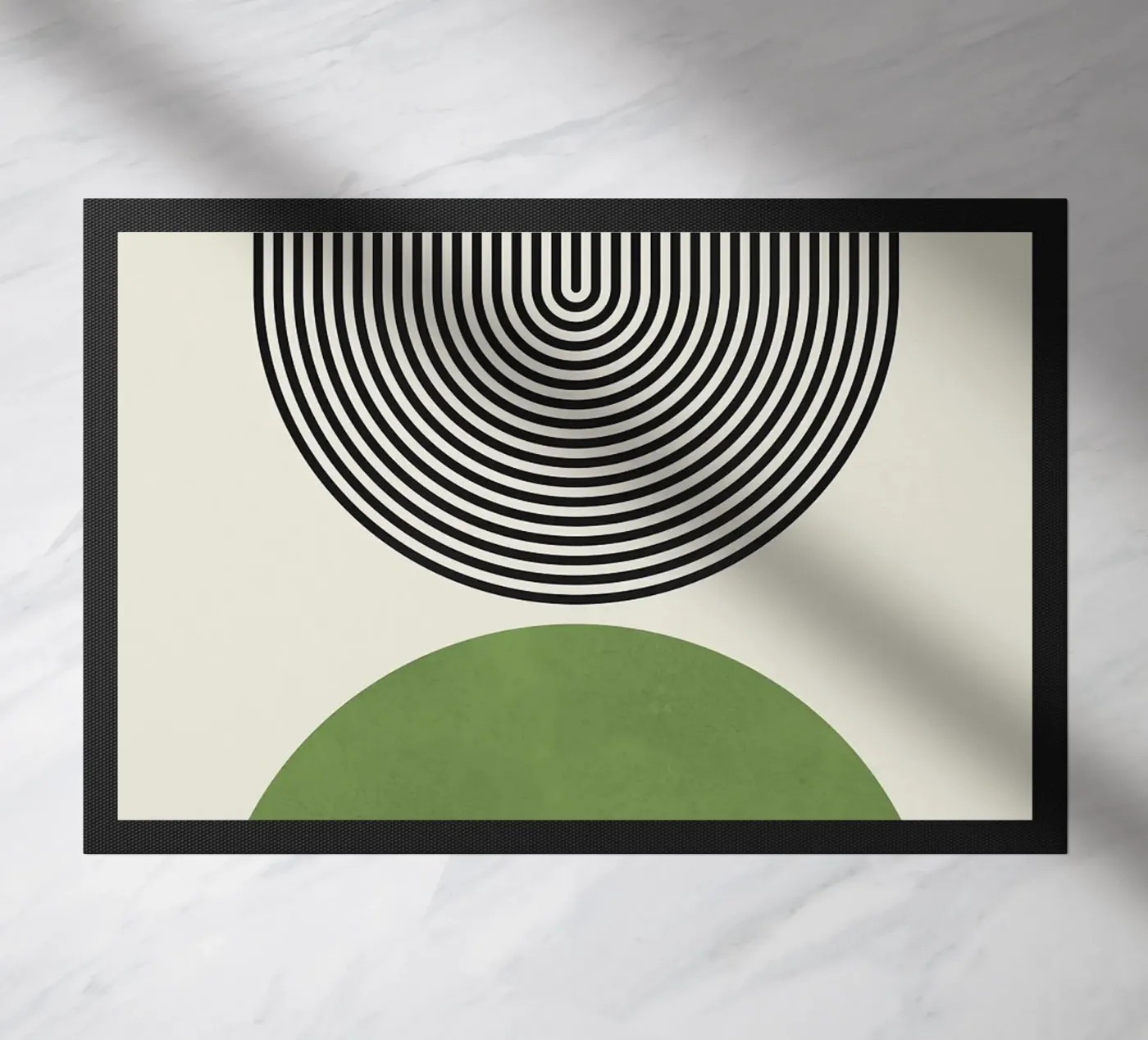 semi-circle doormat by Ron Bale