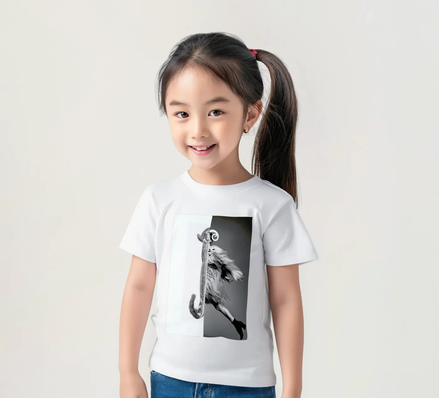 Monkey Lady kinder t-shirt van Taher Mhamdi