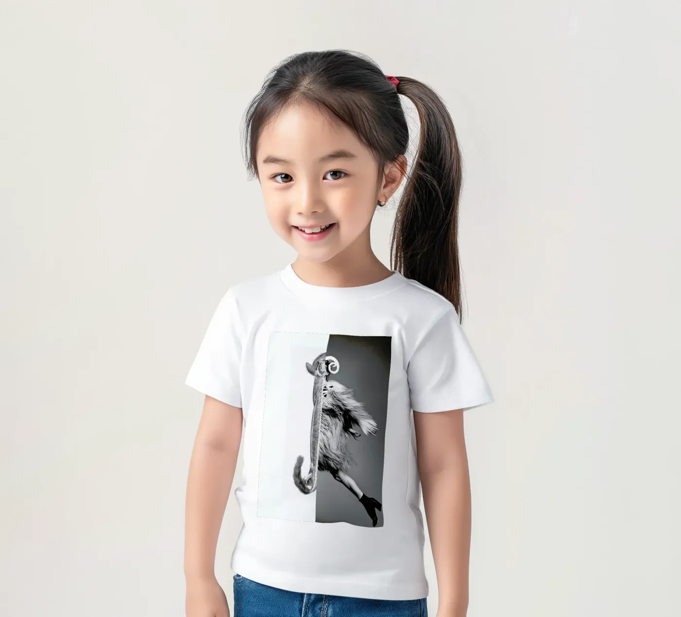 Monkey Lady kinder t-shirt van Taher Mhamdi
