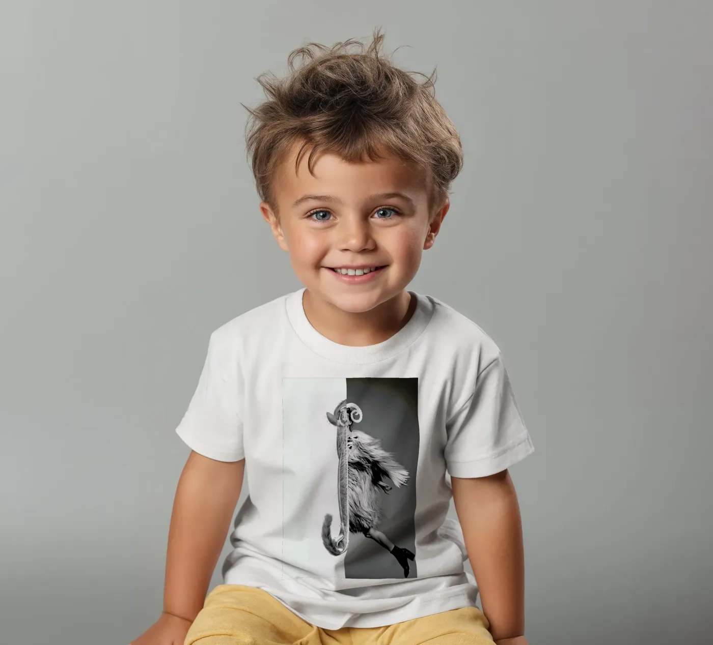 Monkey Lady kinder t-shirt van Taher Mhamdi