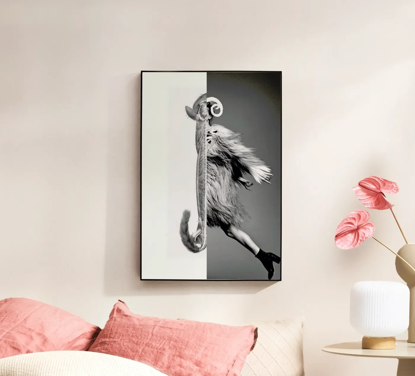 Monkey Lady plexiglas de Taher Mhamdi