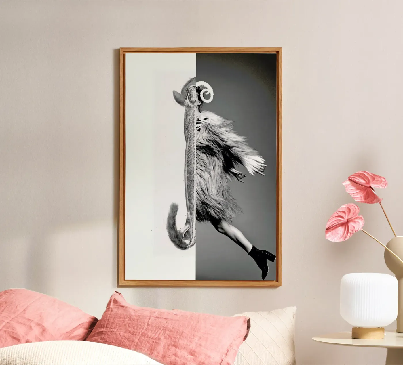 Monkey Lady alluminio dibond da Taher Mhamdi