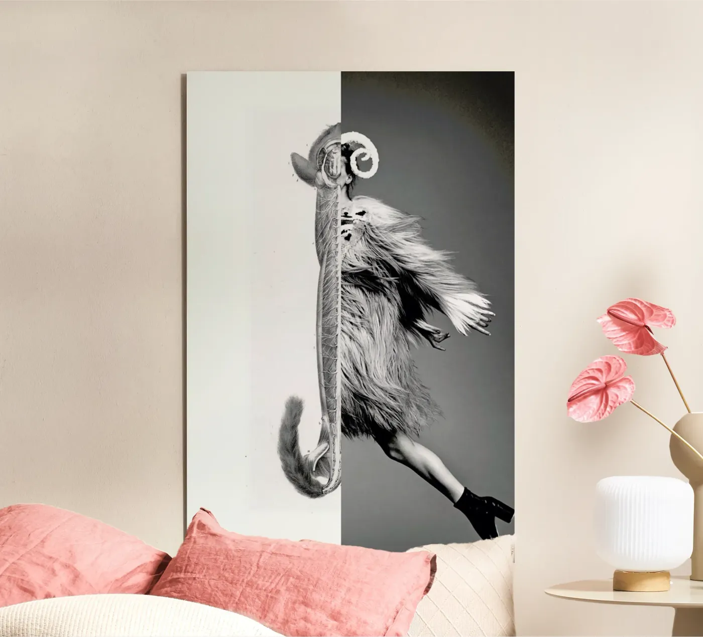 Monkey Lady alluminio dibond da Taher Mhamdi