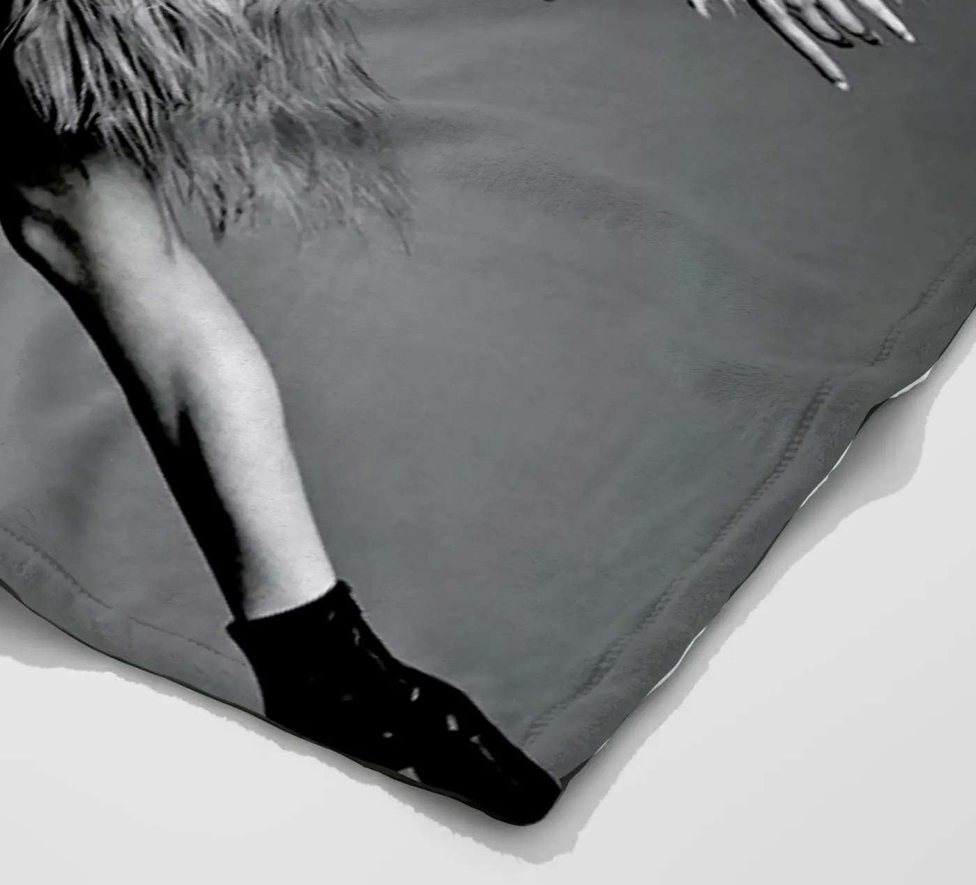 Monkey Lady fleece blanket by Taher Mhamdi