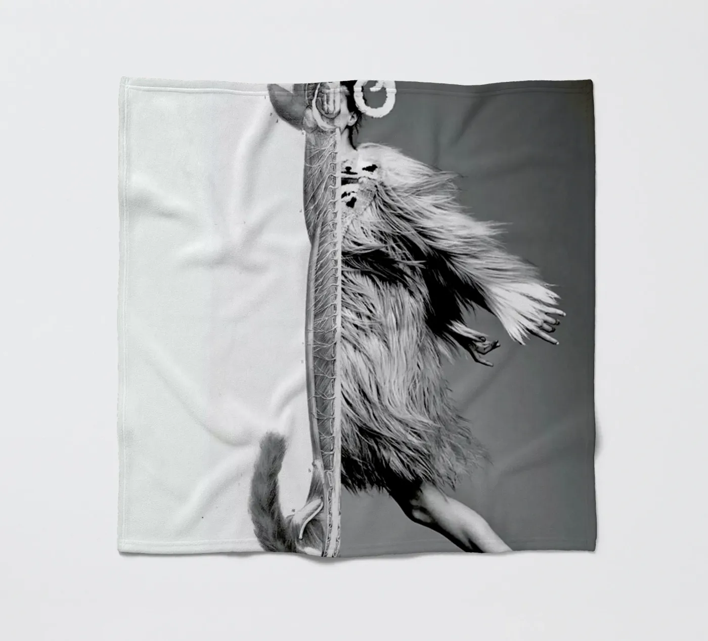 Monkey Lady fleecedeken van Taher Mhamdi