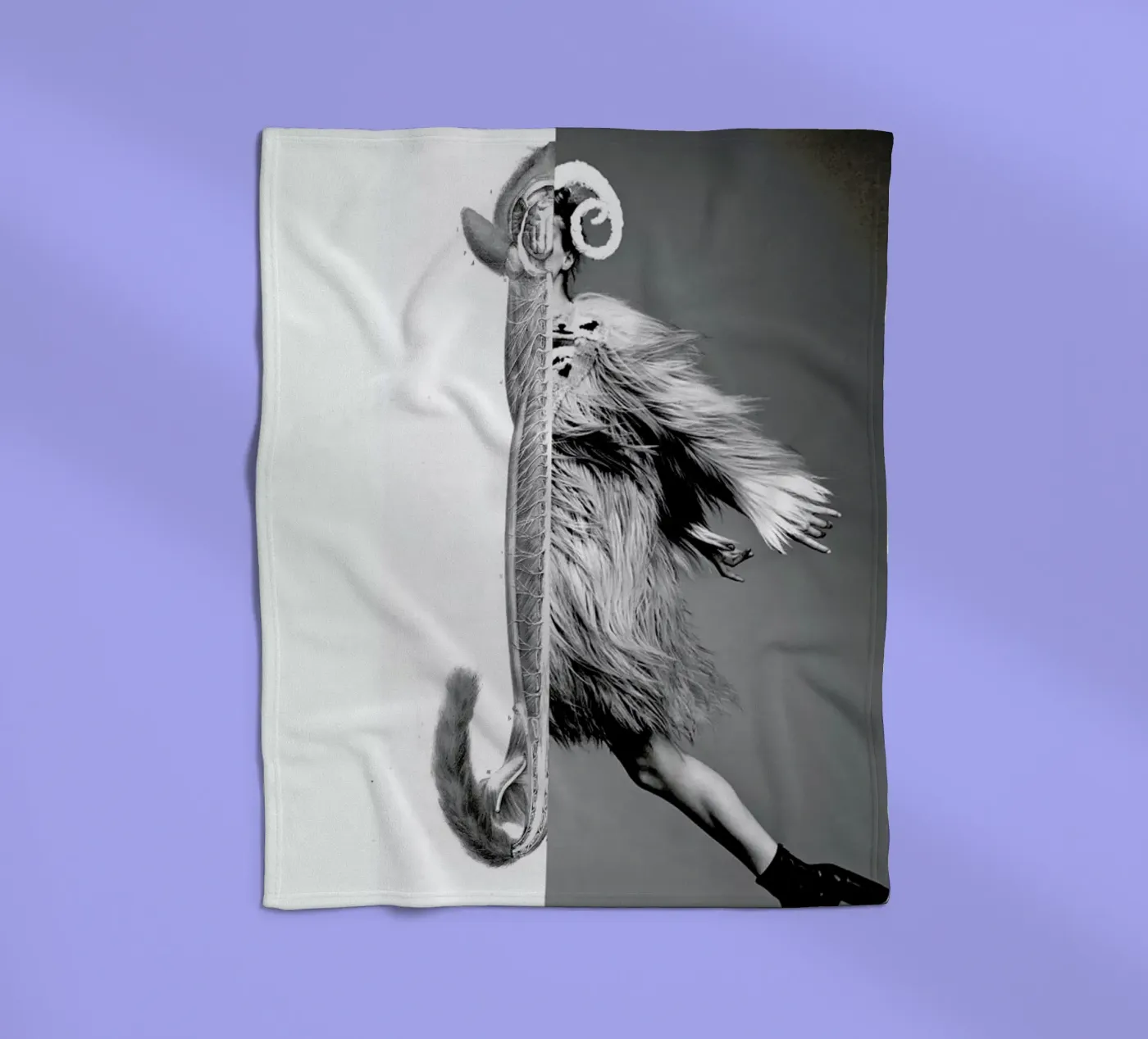 Monkey Lady fleecedeken van Taher Mhamdi