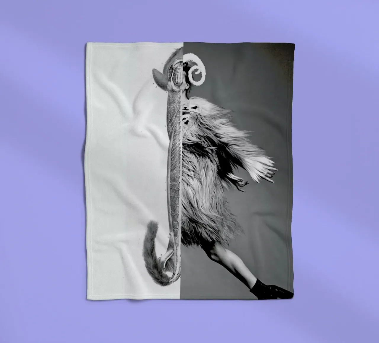 Monkey Lady Fleecedecke von Taher Mhamdi