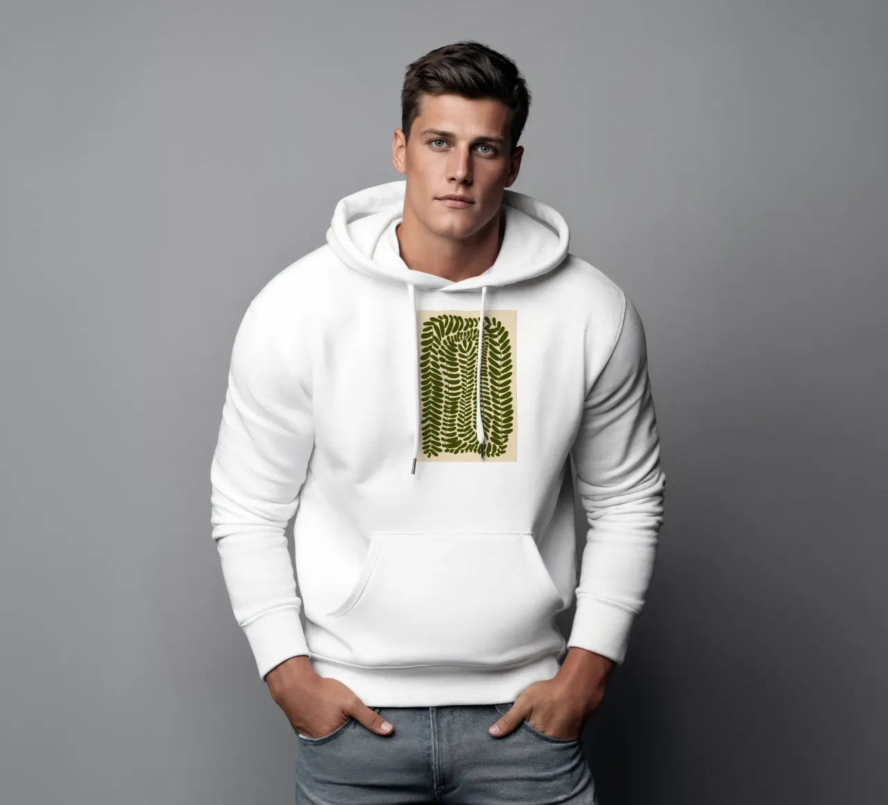Festoon of Fern felpa con cappuccio da Pure