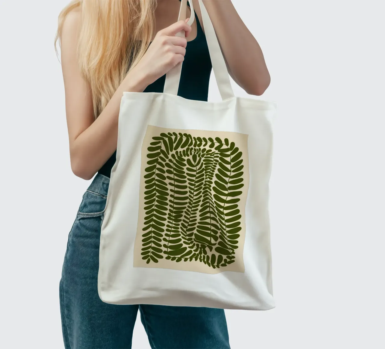 Festoon of Fern jute draagtas van Pure