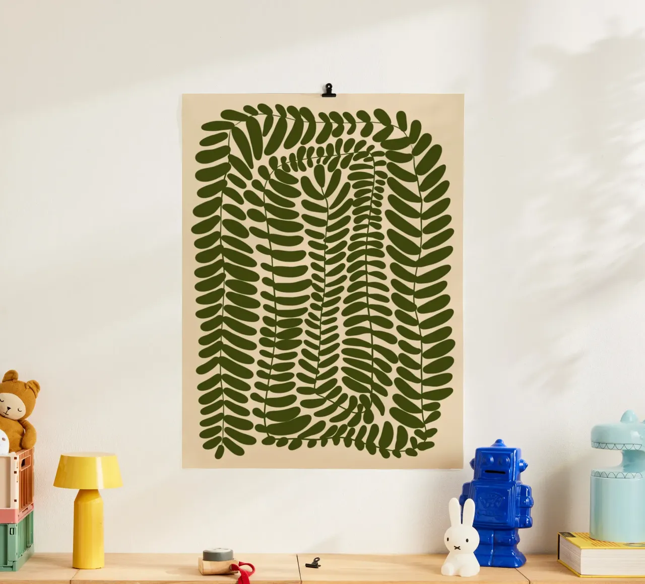 Festoon of Fern poster with aluminum frame by Pure