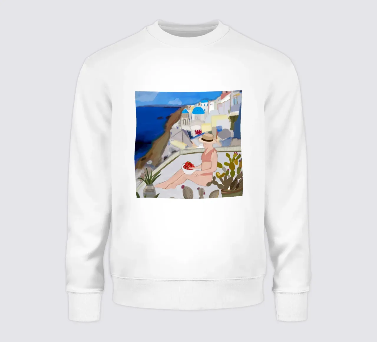 Vacaciones Santorini sudadera de gulsengunel