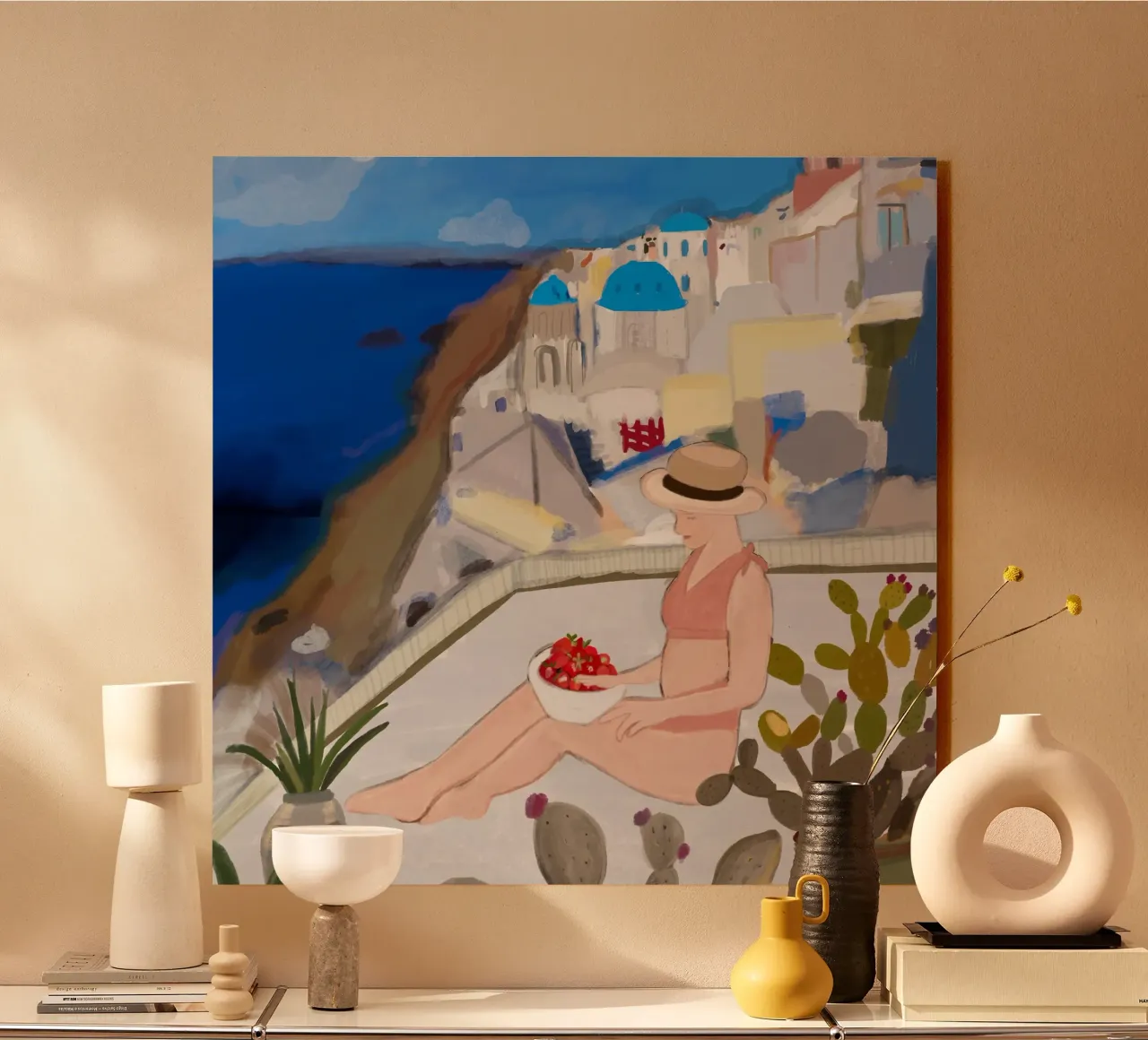 Vacanze a Santorini plexiglass da gulsengunel