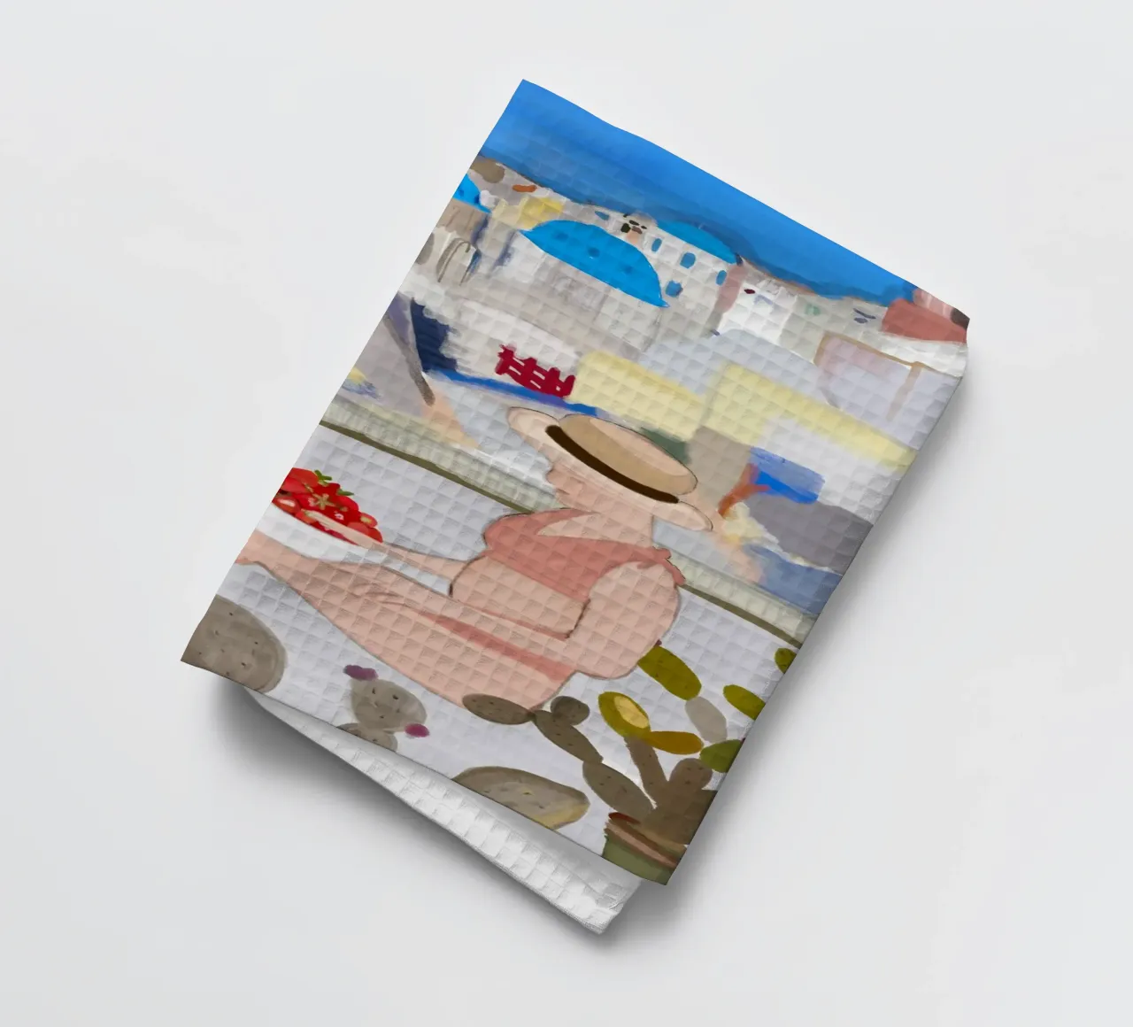 Vacanze a Santorini canovaccio da cucina da gulsengunel