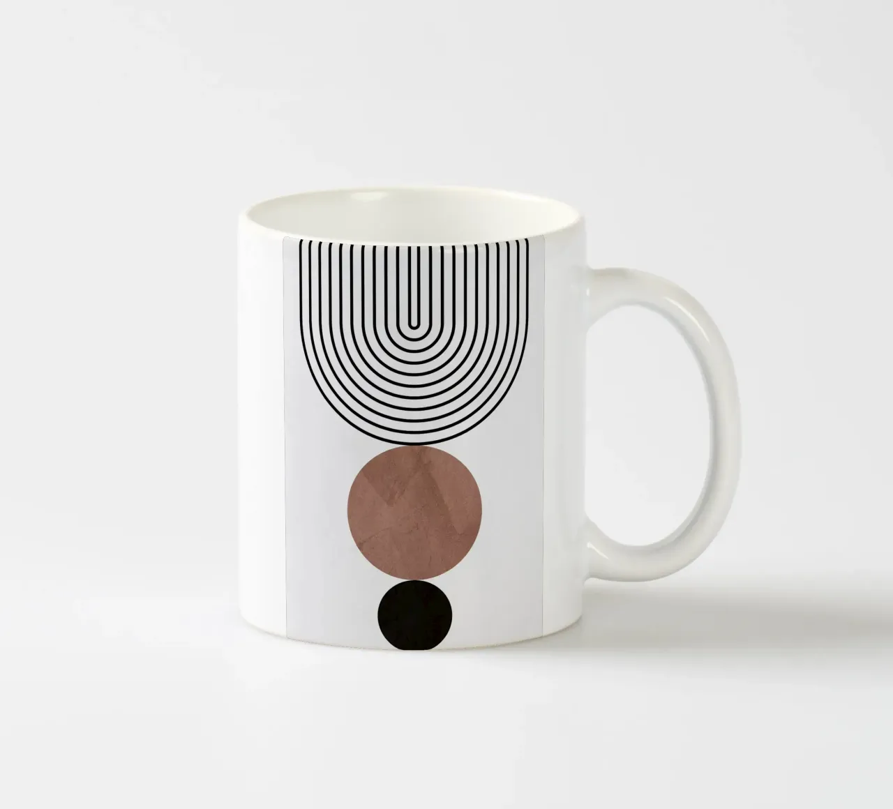 linee cerchi forme astratte tazza in ceramica da Ron Bale