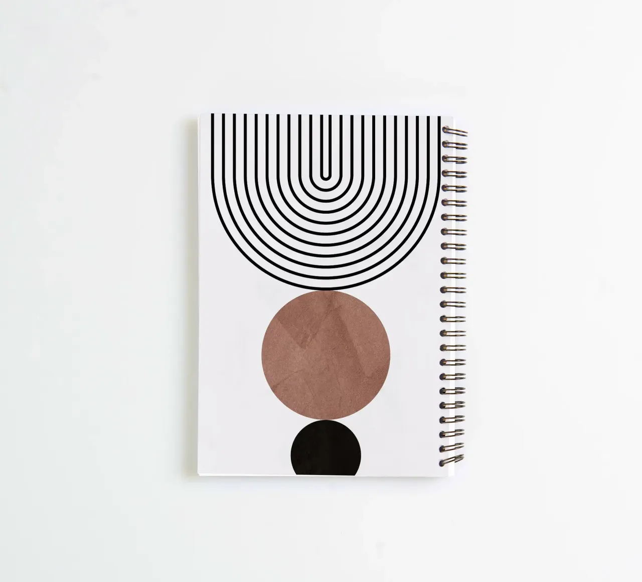 lines circles abstract shapes spiral notebook by Ron Bale