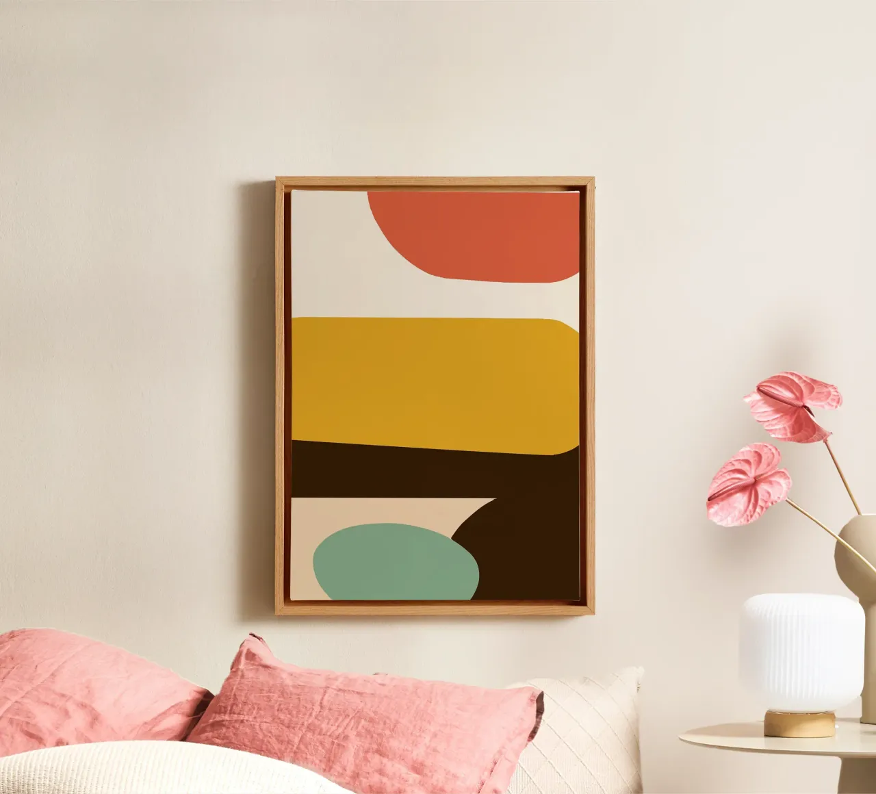 forme geometriche tela con Cornice a cassetta da Ron Bale