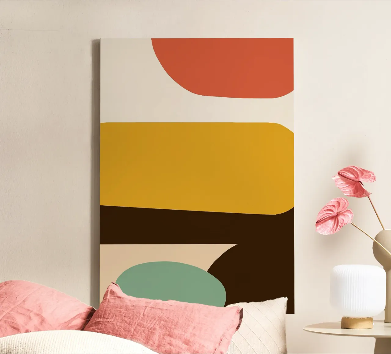 forme geometriche tela con Cornice a cassetta da Ron Bale