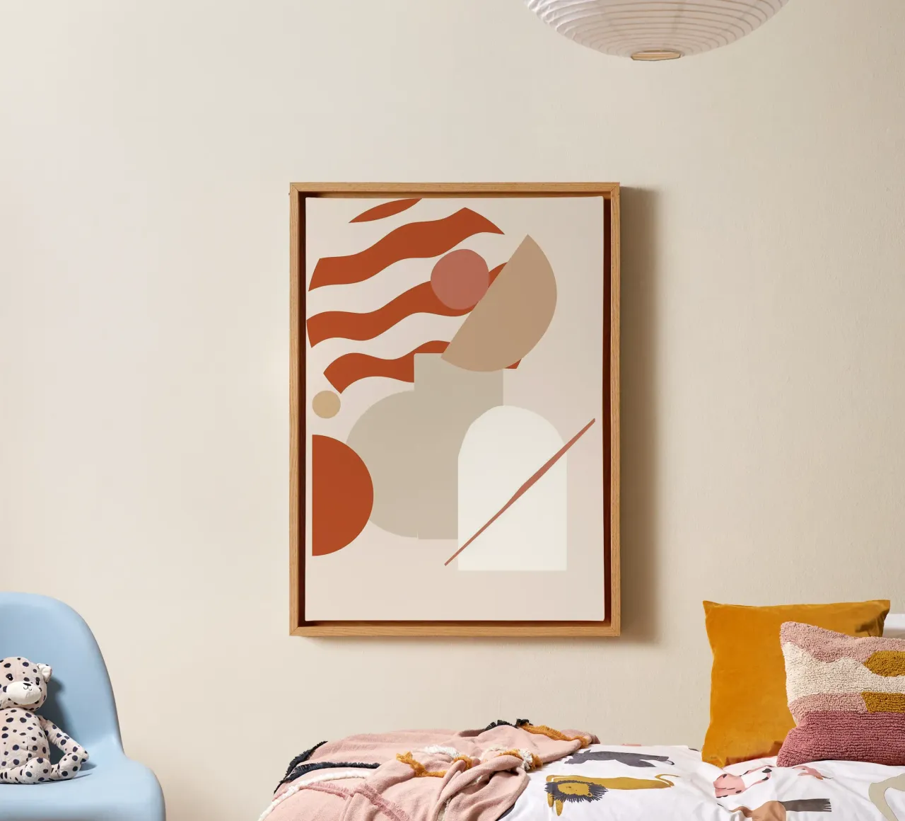 forme geometriche tela con Cornice a cassetta da Ron Bale