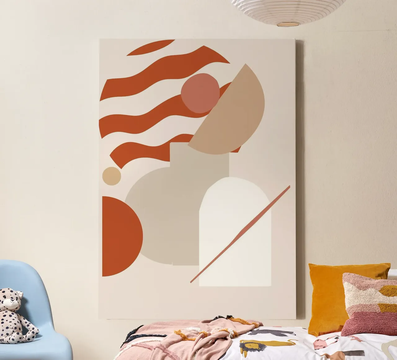 forme geometriche tela con Cornice a cassetta da Ron Bale