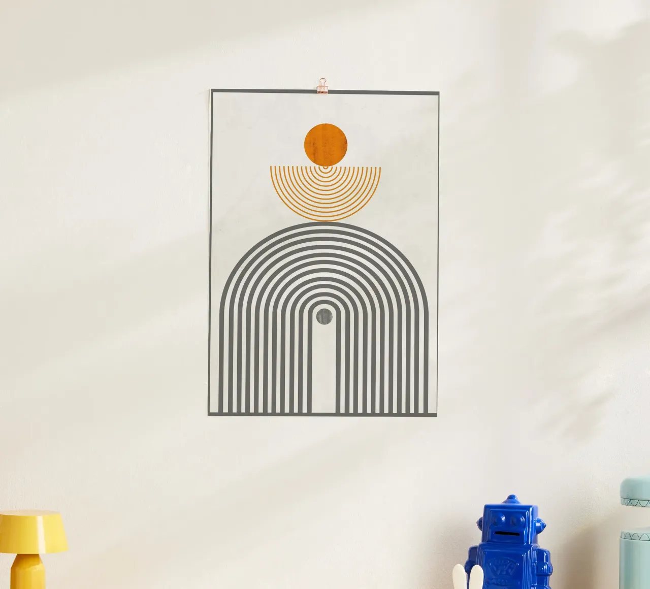 semicerchio poster con telaio in legno da Ron Bale