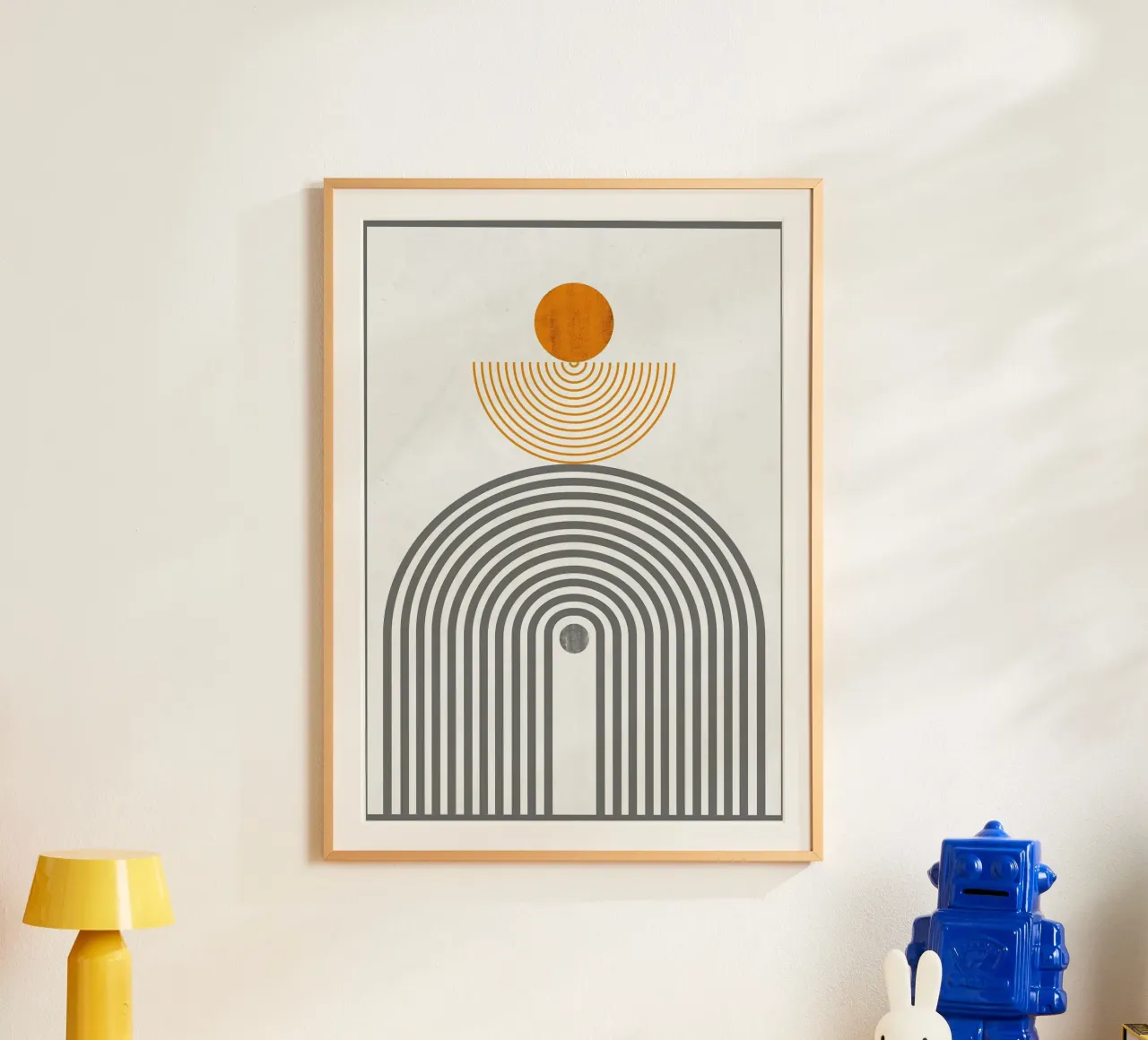 semicerchio poster con telaio in legno da Ron Bale