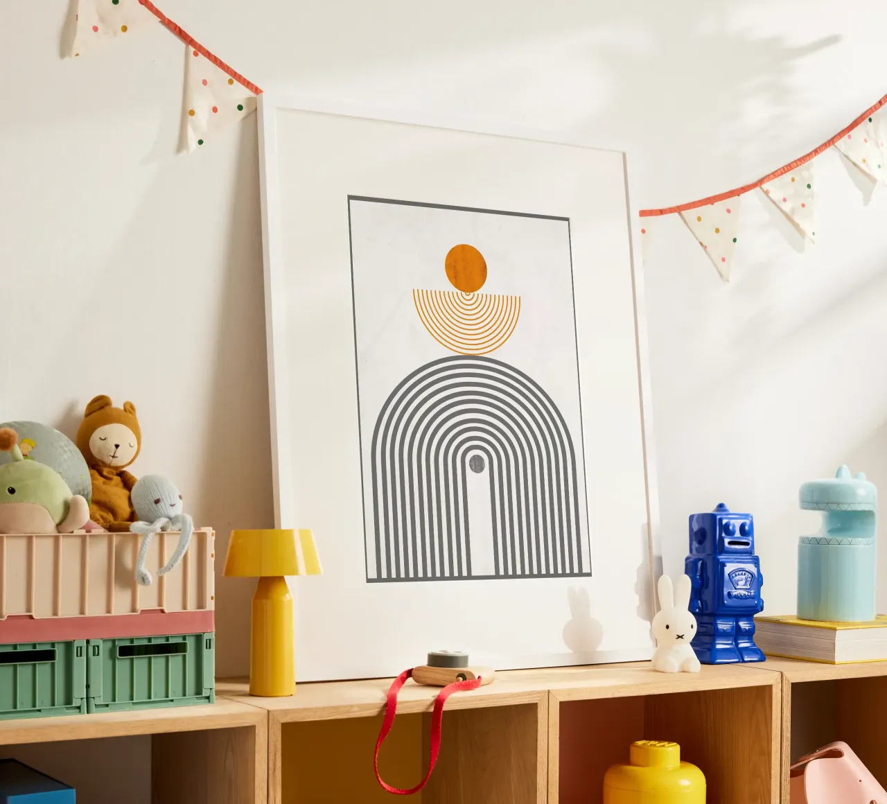 semicerchio poster con telaio in legno da Ron Bale