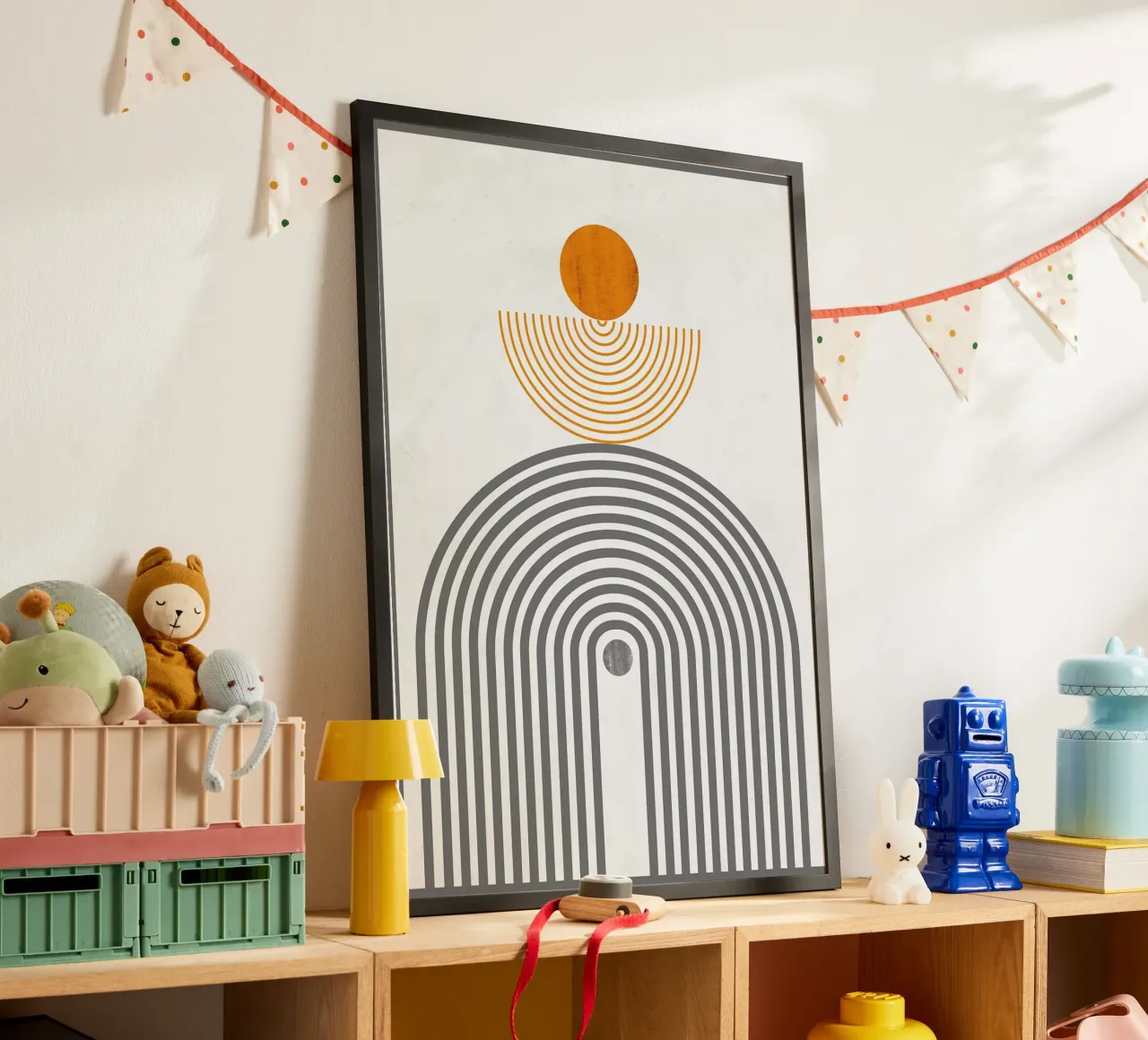 semicerchio poster con telaio in legno da Ron Bale