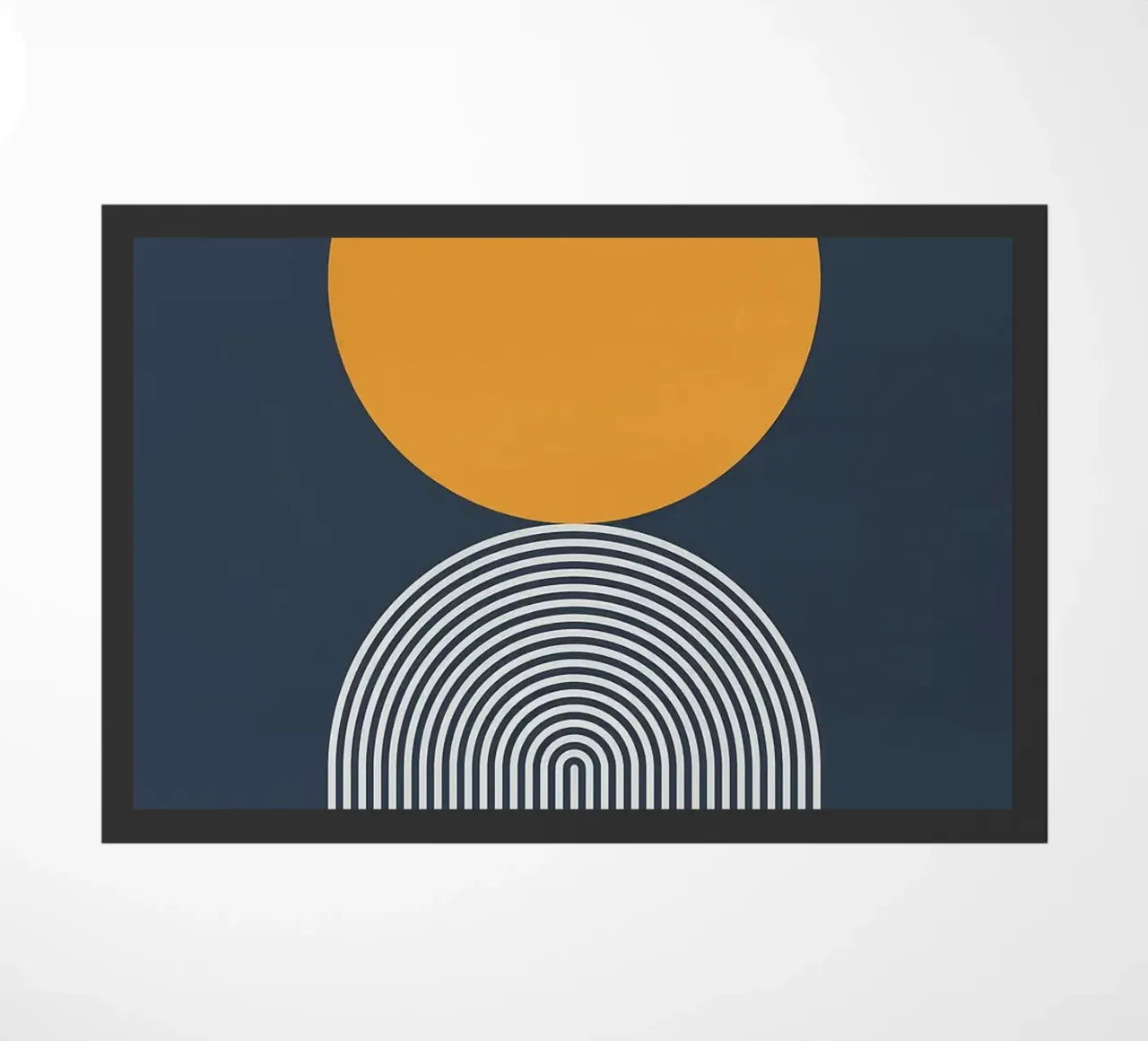 circle abstract shape doormat by Ron Bale