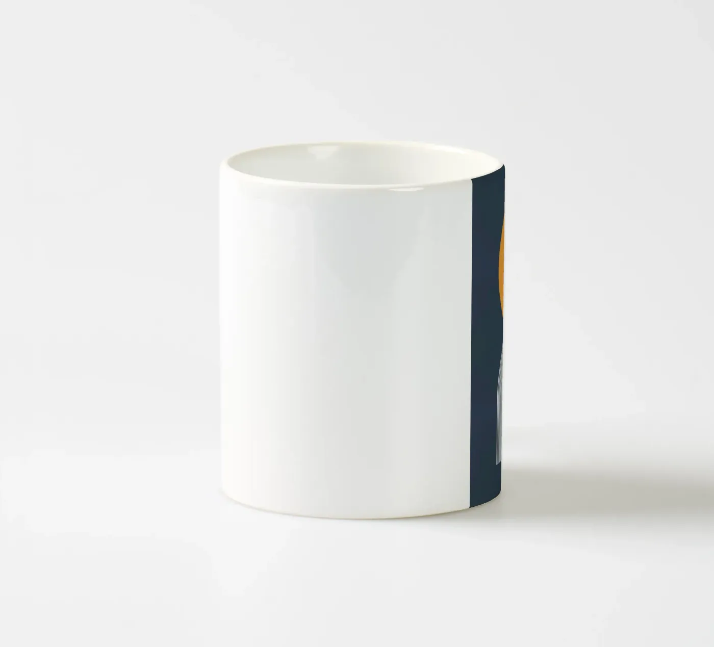 circle abstract shape ceramic mug by Ron Bale