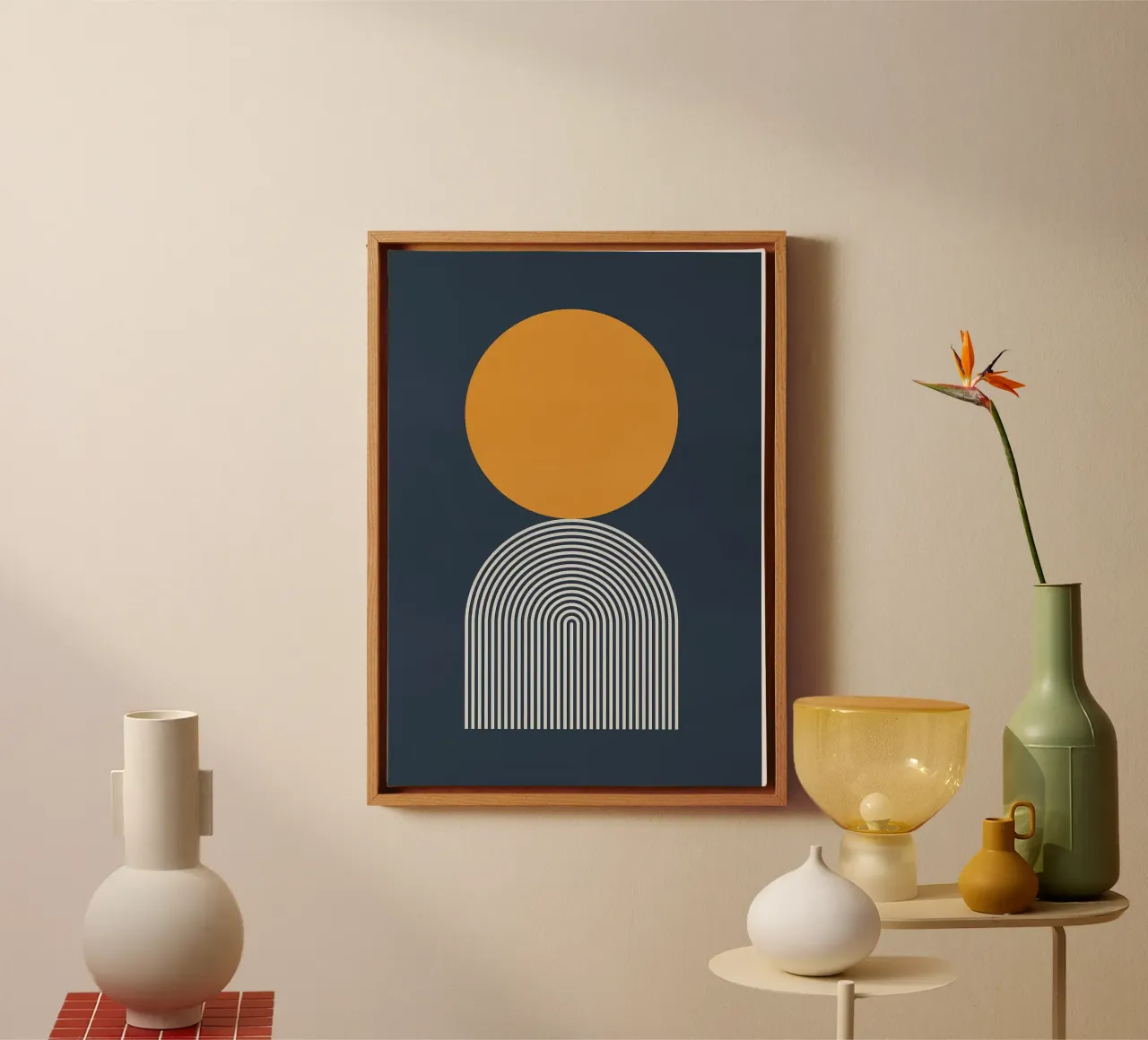 circle abstract shape canvas by Ron Bale
