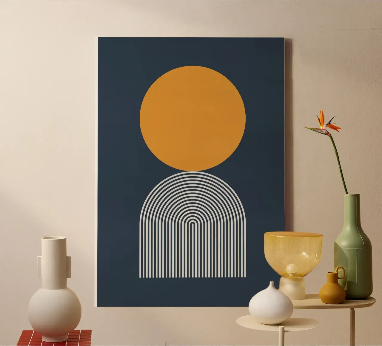 circle abstract shape canvas by Ron Bale