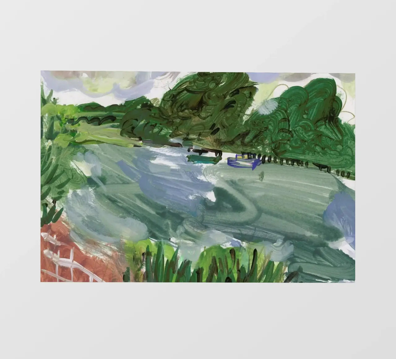 River Thames On A Windy Day pellicola backlit da Sonia Brittain