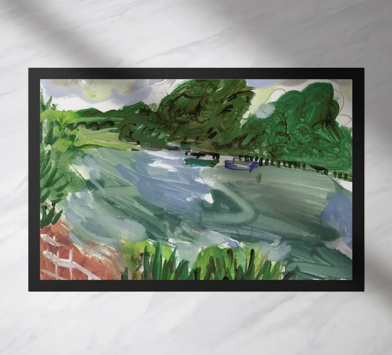 River Thames On A Windy Day zerbino da Sonia Brittain