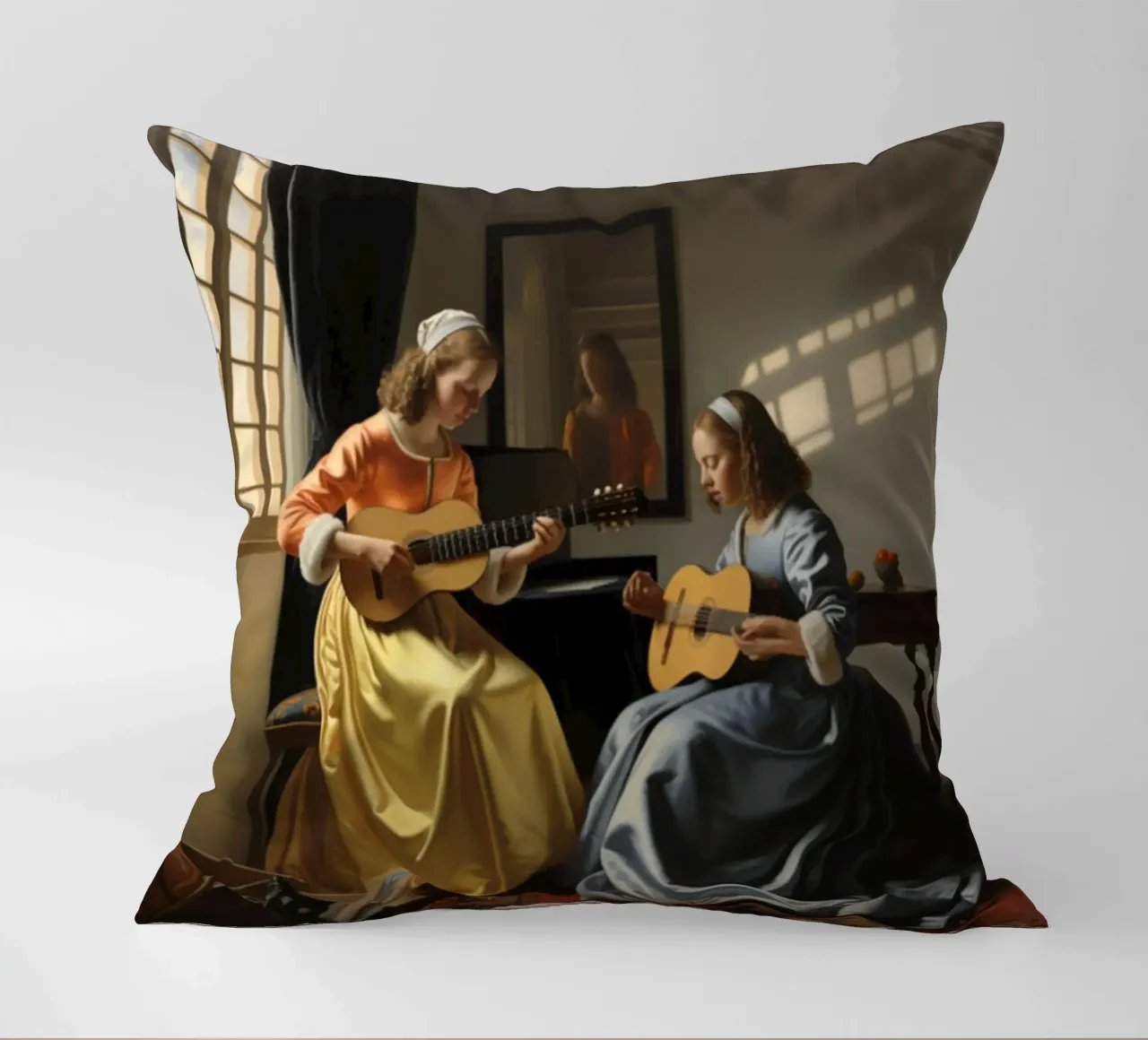 donna suona la chitarra cuscino da The Dinda