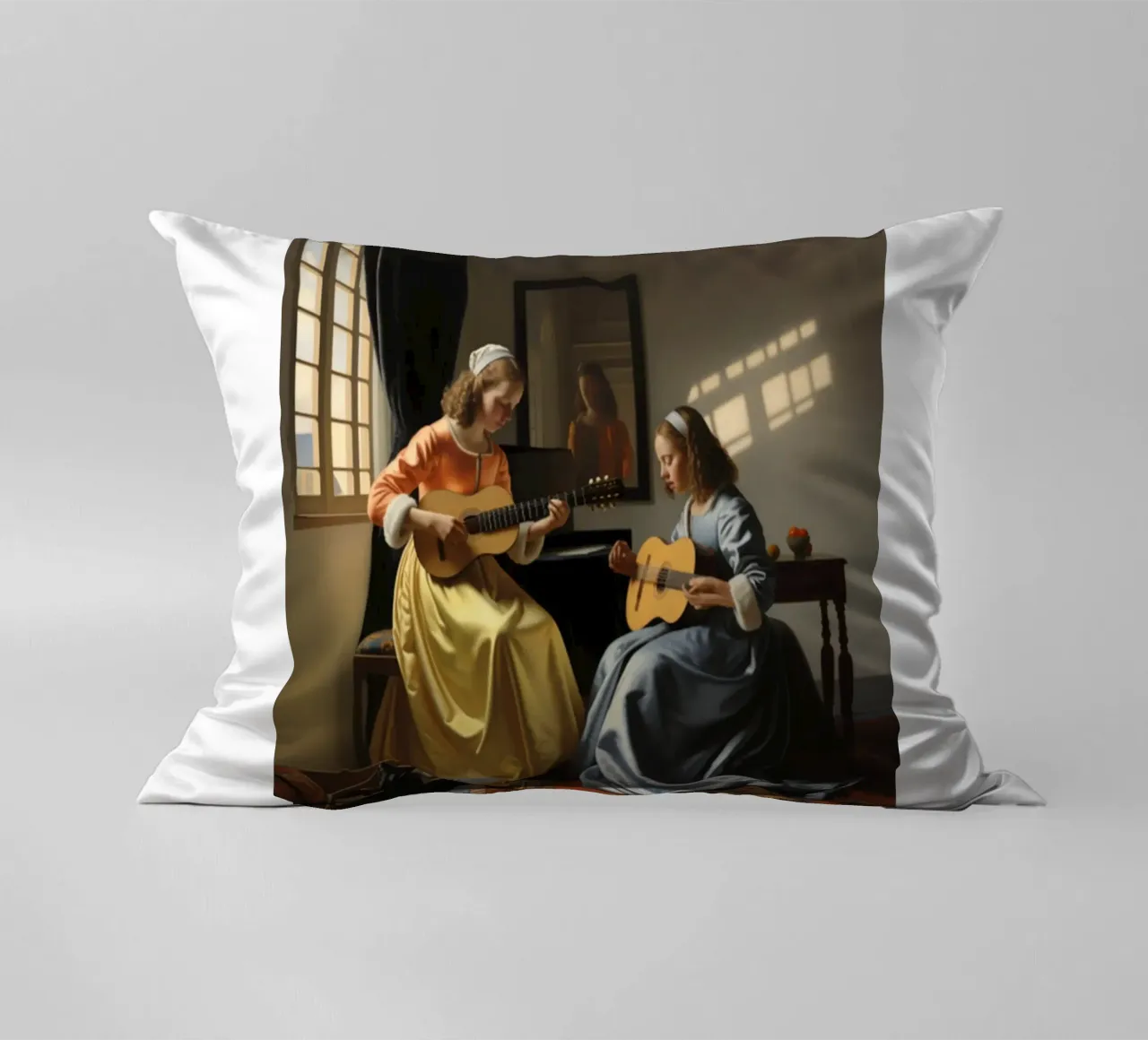 donna suona la chitarra cuscino da The Dinda