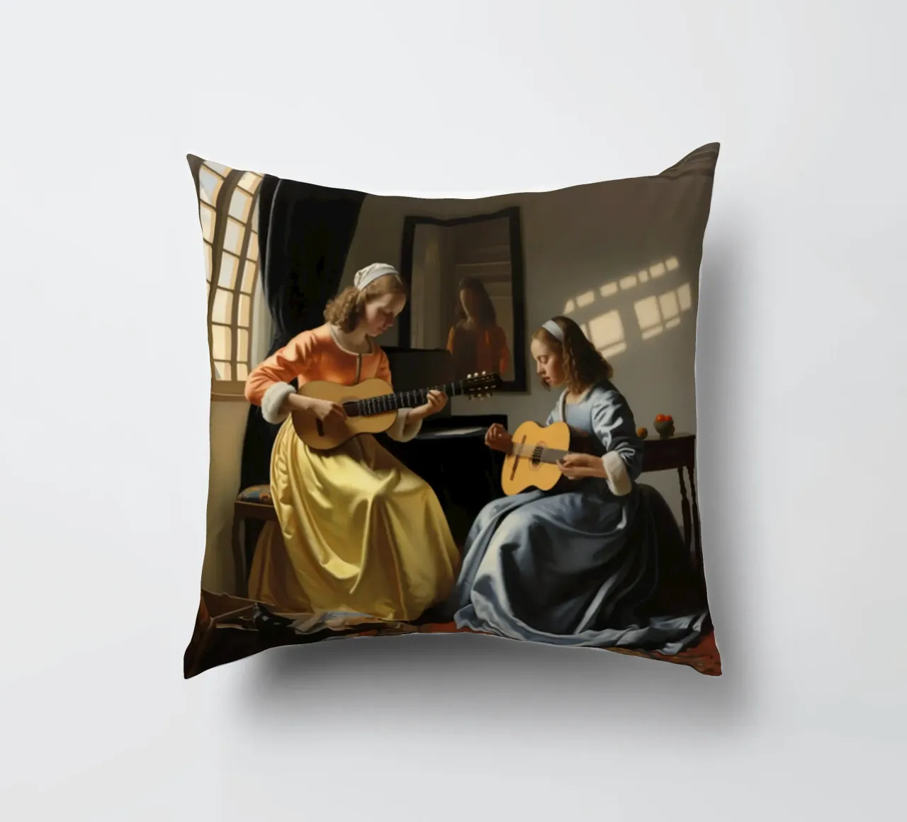 donna suona la chitarra cuscino da The Dinda