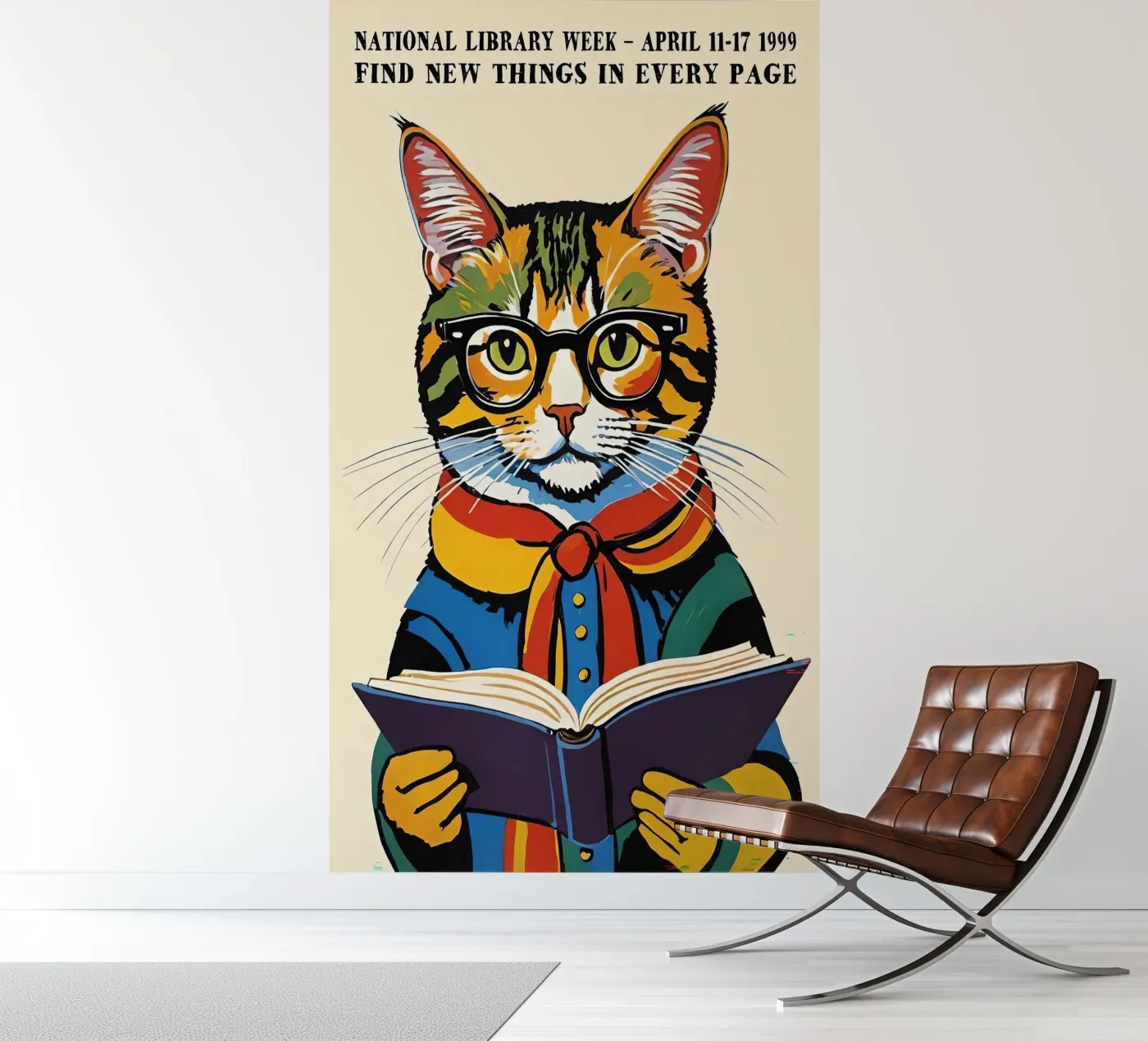 Kat fotobehang van Arjun