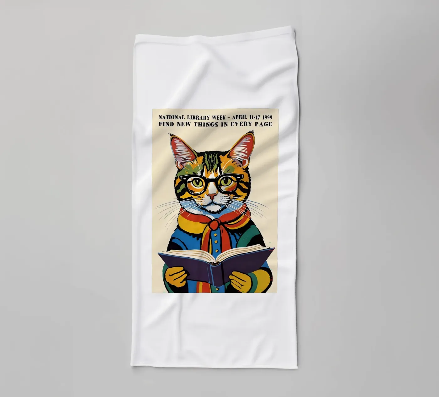 Cat towel by Arjun