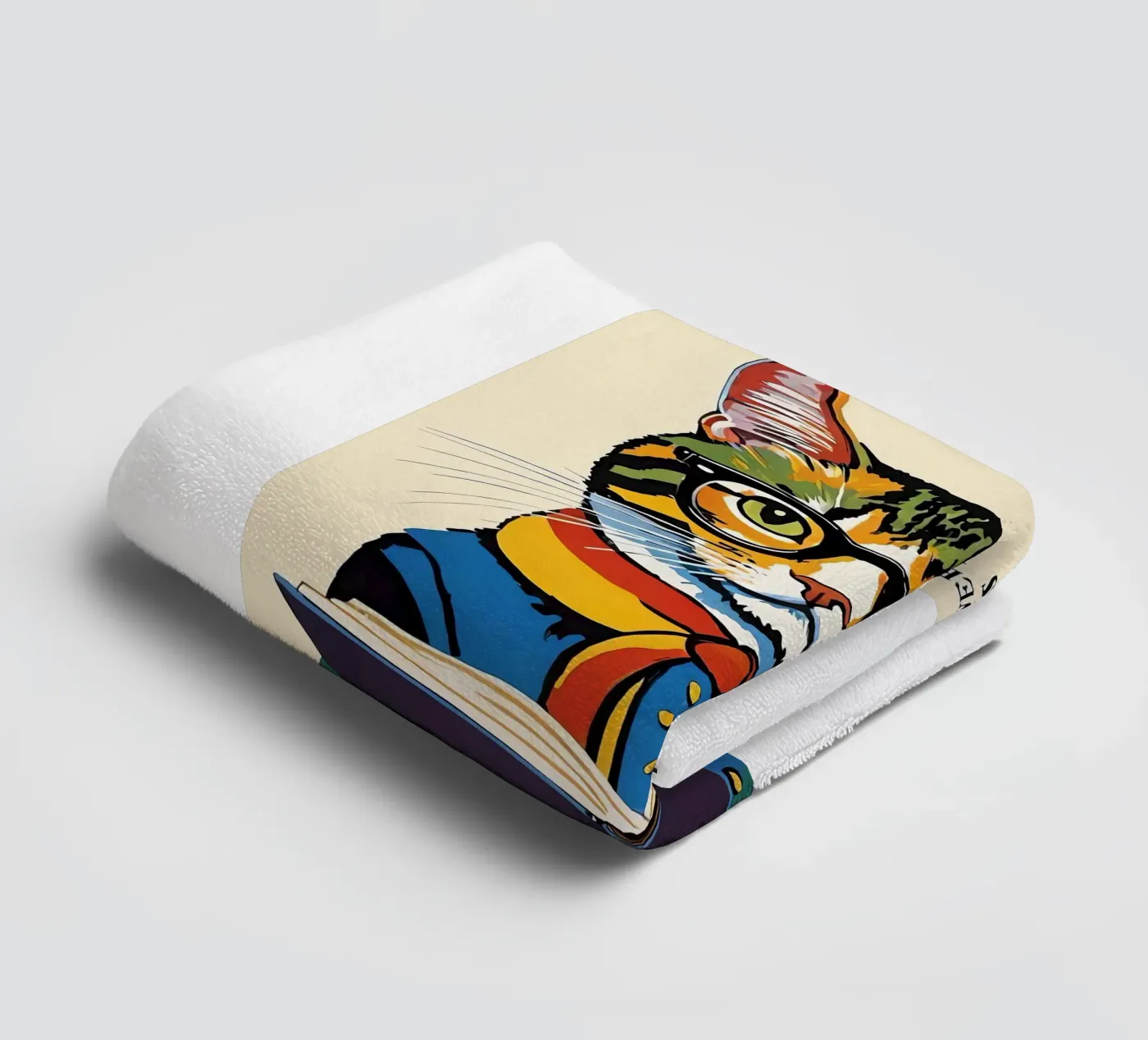 Cat towel by Arjun
