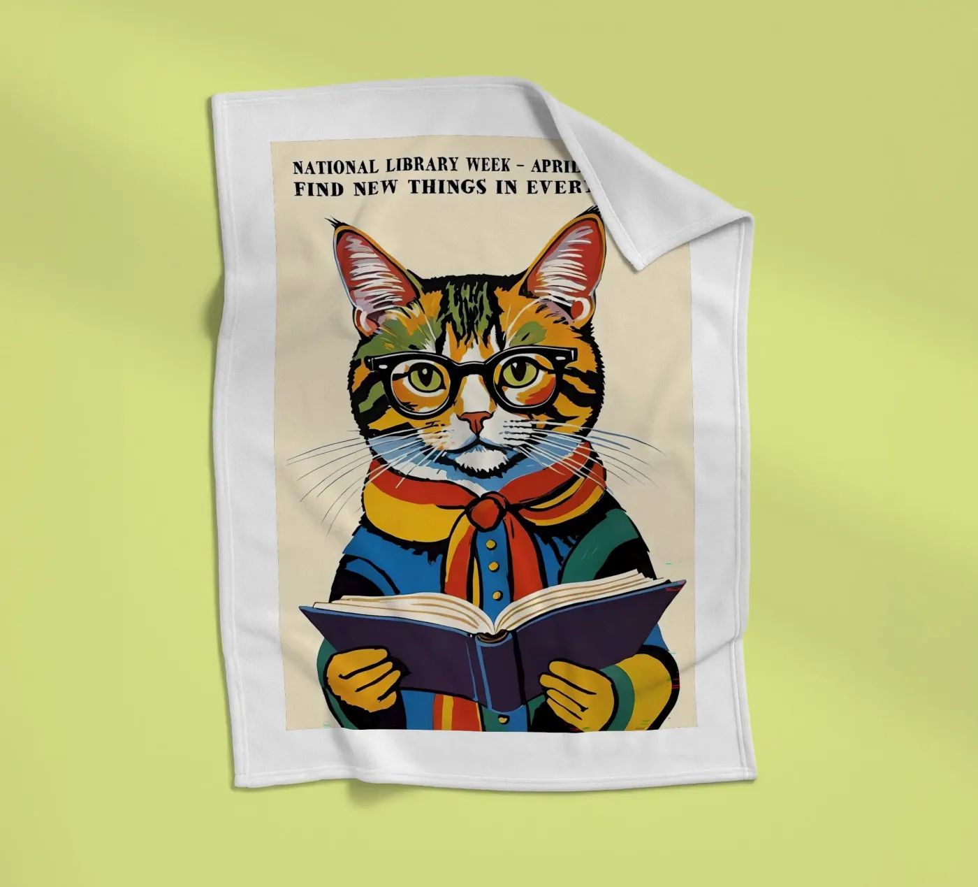 Cat fleece blanket by Arjun
