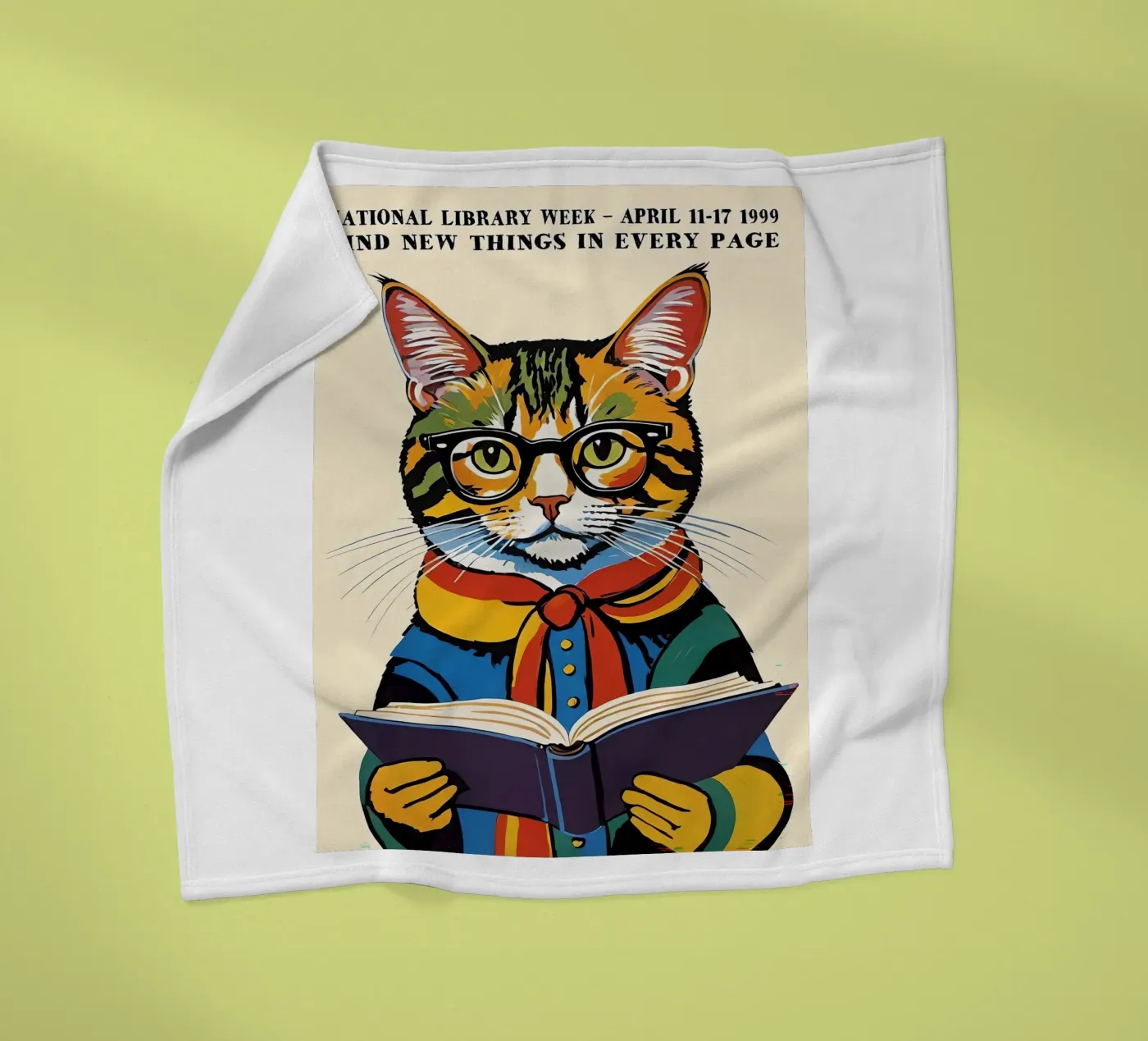 Cat fleece blanket by Arjun