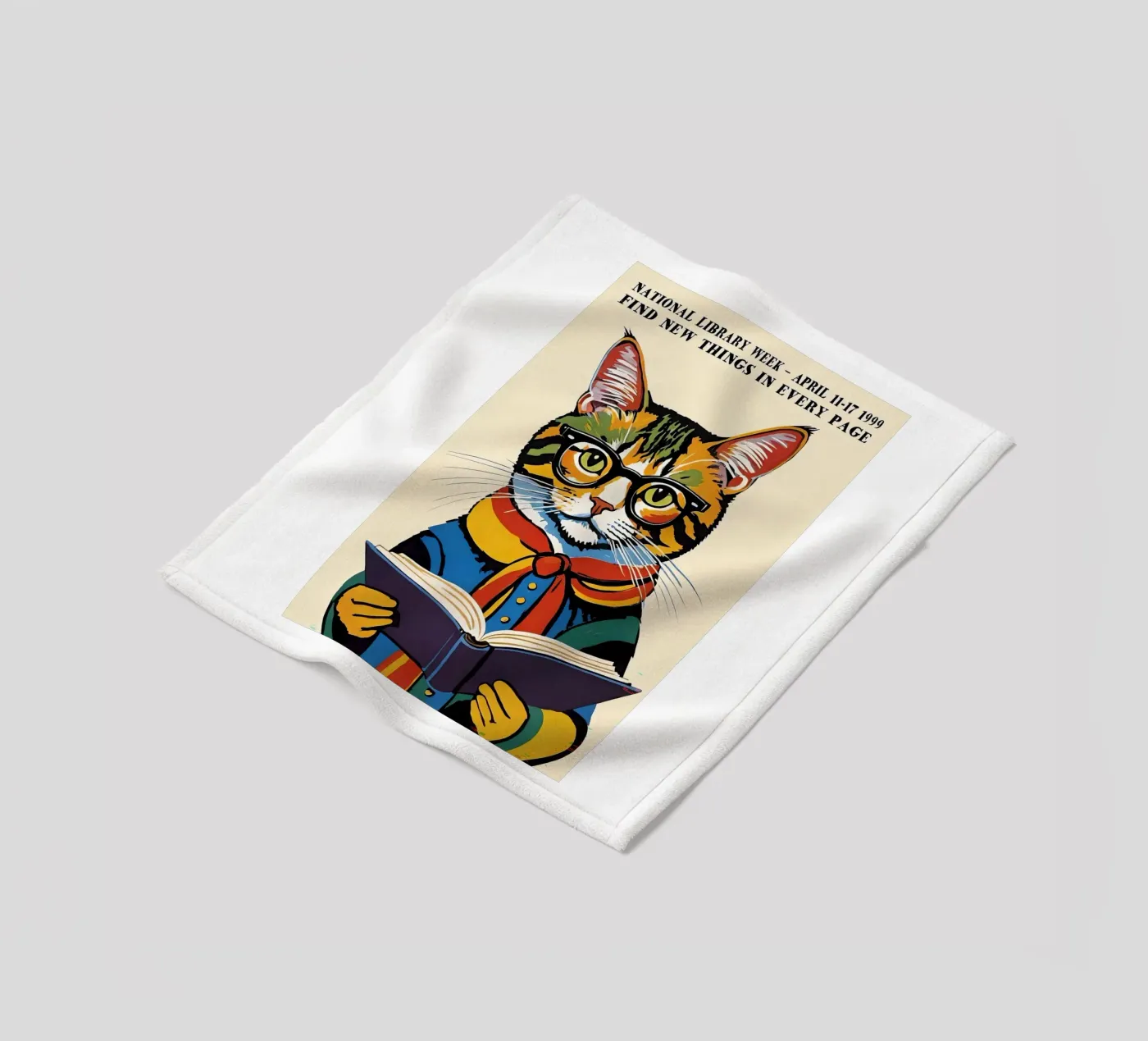 Cat fleece blanket by Arjun