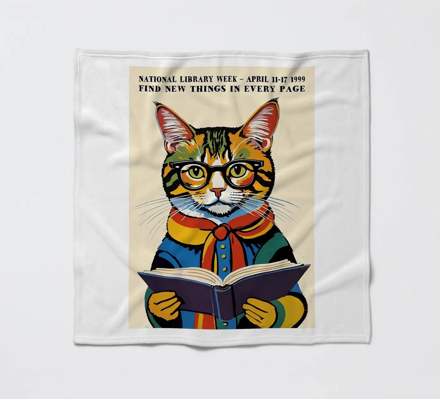 Cat fleece blanket by Arjun